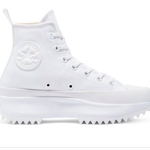 Converse run star hike all white